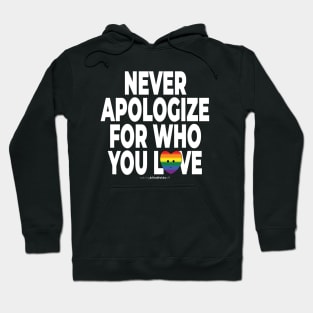 Never apologize for who you are - human activist - LGBT / LGBTIQ (125) Hoodie